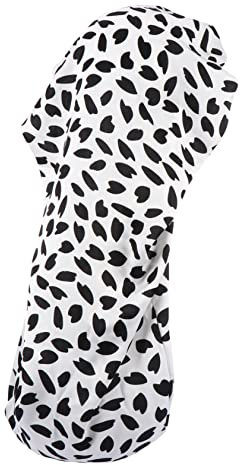 TOGEVAL Long Satin Sleep Cap Elastic Hair Protection Bonnet for Sleeping Wide-brimmed Night Hair Cover for Braids