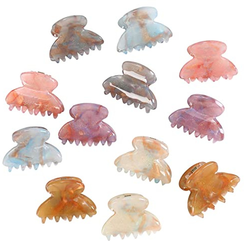 SECRET AROMA Lot de 12 petites pinces à cheveux pour cheveux fins, accessoires de coiffure classiques pour femmes et filles