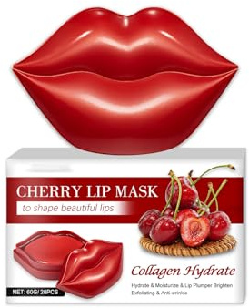 Mnozreo Hidratantes Mascarillas de Labios,Parches Labiales Hidratantes Nutritivos,20PCS,Adecuada para Labios Secos y Agrietados