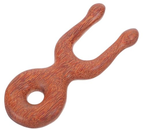 FRCOLOR Wooden Foot Massage Tool with Unique Rake Teeth for Deep Muscle Relief Handheld Meridian Massager Comb for Scalp Back Neck Hands and Legs Natural Wood Material for Relaxation and