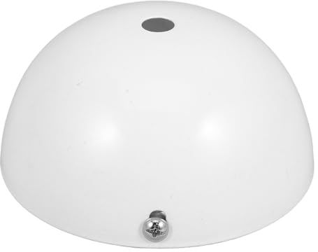 Yardenfun Piastra di Montaggio Lampada Soffitto Semicircolare in Ferro e Rame Riflettività Luce, Base Bianca per Uffici e Case Eleganti