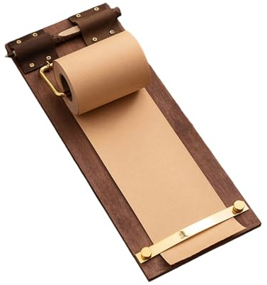 Retro-Klemmbrett zur Wandmontage, Memoboard mit Notizpapierrolle mit integriertem Cutter für Küchenlisten, Büroorganisation, Wandmontage, Memoboard