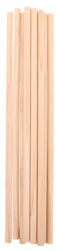 WRITWAA Lot de 10 Tuteurs en Bois Naturel Diamètre 1 CM Longueur 35 CM Supports pour Plantes Grimpantes D’Intérieur ’Extérieur Tuteurs pour Plantes à Fleurs Pots et Jardin Supports