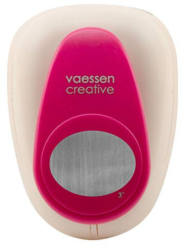 Vaessen Creative Perforadora de Papel, Oval, Talla XXXL, Para Proyectos DIY, Scrapbooking, Creación de Tarjetas y Más