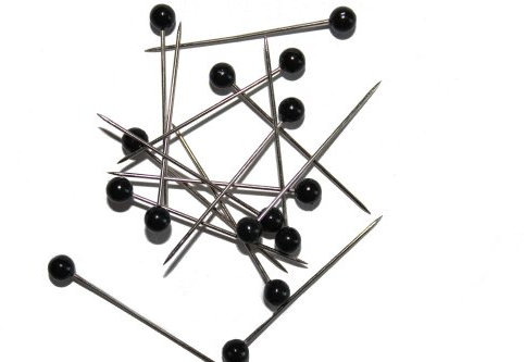 dalipo 31001 - Buntkopfstecknadeln, 100 Stück, schwarz