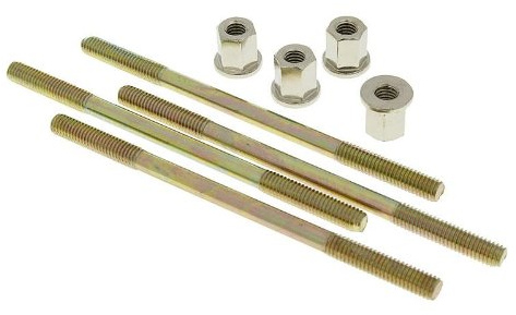 Stehbolzensatz Naraku mit Muttern M6 / 110 - 4 Stück für Gilera Runner 50 SP Vergaser 05- ZAPC461