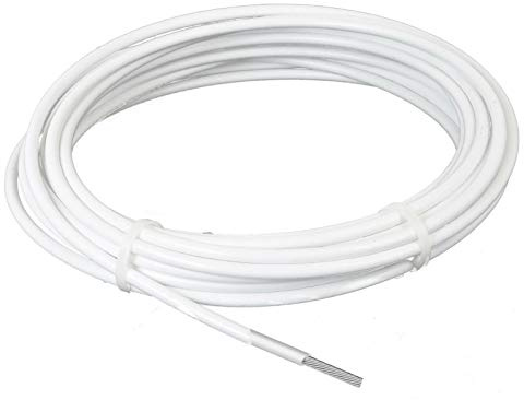 Câble INOX A4 Gainé Blanc 7x7 - Différent Ø - Main courante Garde Corps Bateau (Couronne Ø 3-5mm 10m)