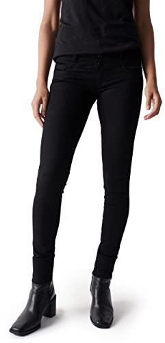 Salsa Mystery Push up Skinny True Black Jeans, Svart, 62 SE