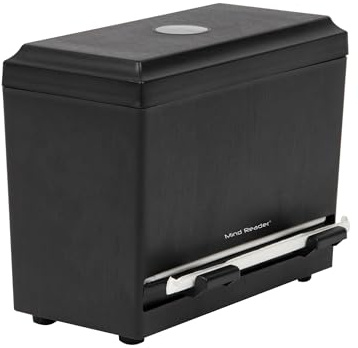 Mind Reader - Organizador de encimera, 23,5 cm x 11,4 cm x 19,1 cm H, negro, 4,5 x 9,25 x 7