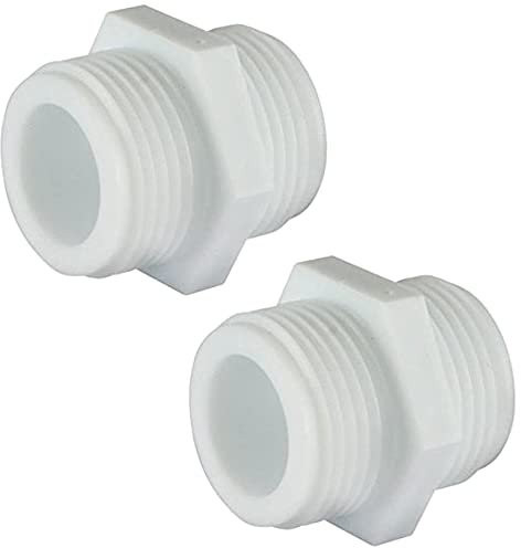 fiXte Plastic Washing Machine Dish Washer Inlet Hose Connector 3/4 White/Off White Pack of 2
