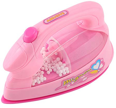SHANRYA Mini Ferro Da Stiro, Giocattolo Elettrico Per Bambini Rosa, Simulazione Non Tossico Per Aiutare I Bambini A Sviluppare Abilità Pratiche E Comunicative