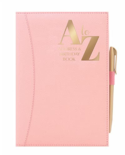 Adress- und Geburtstagsbuch, A5-Format, A5-Format, Adress- und Geburtstagsbuch, für Zuhause, Büro, Arbeit, Rosa