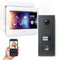 Goliath Hybrid | 2-Draht | Full-HD Video Türsprechanlage | App | 2-Fam | 2 x Full-Touchscreen 7 | Aluminium Unterputz Türstation | + Fingerprint Modul | 180° Ultra-Weitwinkel | AV-BUS-662