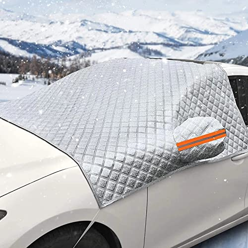 Auto Frontscheibenabdeckung,FüR Opel Astra-G Astra-H Astra-J Astra-K Astra-L Insignia Karl,Winterschutz Faltbare Abnehmbare Auto Abdeckung Gegen Schnee,Eis,Frost,Uv-Strahlung,Sonne,Staub