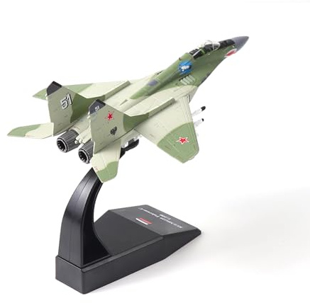 NUOTIE MIG-29 Fulcrum, Maßstab 1:72, Druckguss-Metall-Kampfflugzeug-Modellbausatz, sowjetisches Britisches Luftüberlegenheitsflugzeug-Simulationslegierungsmodell mit Ständer