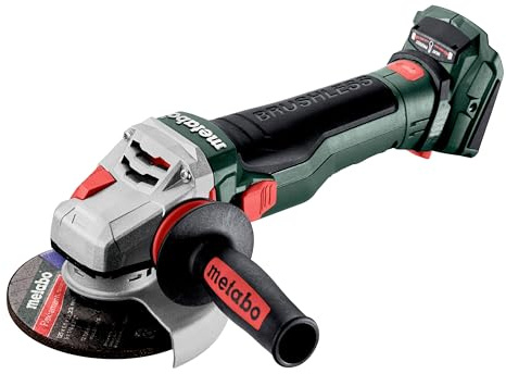 metabo WB 18 LTX BL 15-125 Quick Akku-Winkelschleifer, 18 V Trennschleifer | Bürstenloser 125 mm Schleifer, 10.000 U/min, M-Quick, Bremse, CAS System, ohne Akku und Ladegerät, inkl. VibraTech Griff