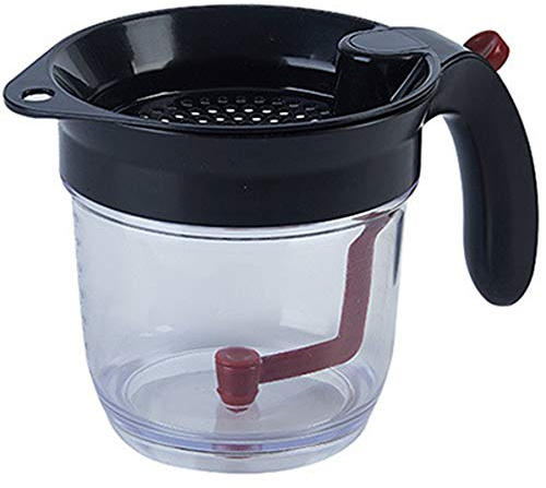 Dedjgoo Kitchen Tool Fat Separator with Bottom Release Fat Separator with Strainer Soup Residue Oil Filter Separate
