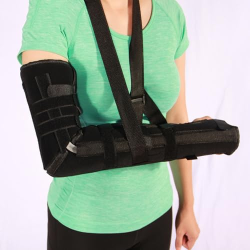 Adjustable Elbow Brace for Men Women, Post Op Elbow Strap for Fractures, Trauma, Fixation After Plaster Remova, One Size