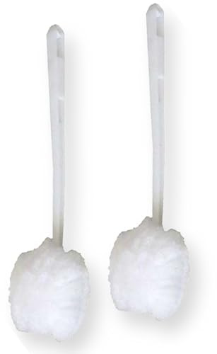 Ring King Toilet Ring Remover Amazon Brand | Bowl Mop for Deep Clean |Pack of 2 Long Plastic Handled Swab – 13 Inches Soft Brush for Dead Corner | Silk Scrubber for Bowl, Washbasin, Bathtub & Tiles