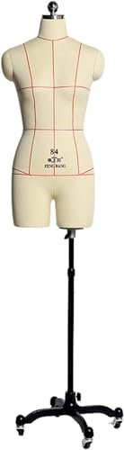 OZSSLJJ Nähender Schaufensterpuppenständer for Damen mit feststeckbarem Rad, verstellbare Schneiderpuppe in Übergröße(XX-Large)