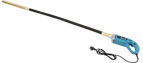 HUSPOO Vibrador de hormigón 1300 W, 4300 rpm, 220 V, con manguera de 1,5 m y carcasa de ABS, vibrador para cubos de hormigón para obras, cimientos, compactación de columnas