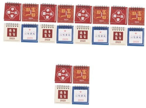SEWACC 20stücke Kreative Chinesische Mini Tischkalender Inspirierende Motivationskalender Für Zuhause Und Büro Stehende Monatskalender Mit Hochwertigem Für Lehrer Und Studenten