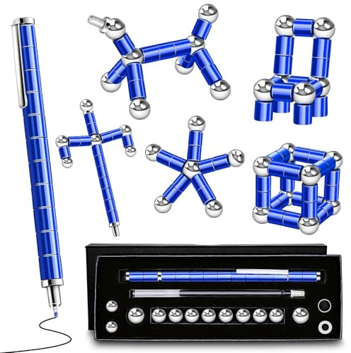 Magnetic Fidget Pen Toys - Graduation Party Multifunctional Decompression Magnet Writing Toy Pen, from Daughter/Son, Gadgets Cool Stuff Birthday Gifts for Men/Boys/Teens/Kids (Blue)