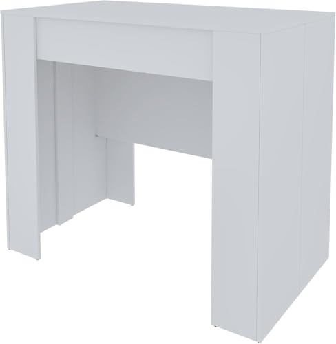 Bricozone Consolle Allungabile Estensibile Fino A 237 Cm Tavolo 10 Posti Salvaspazio Design Moderno Ed Elegante per Casa E Ufficio Soggiorno Ingresso 78 x 51 x 90 cm (Bianco)