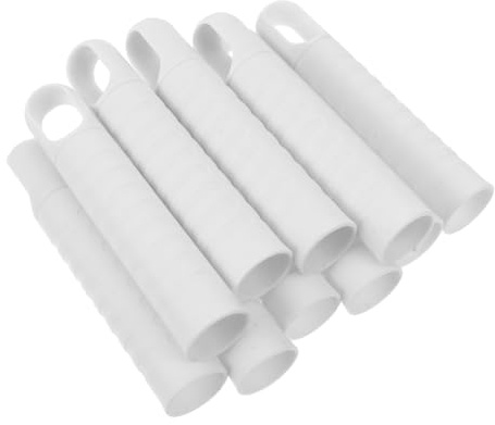 Holibanna 10 Pezzi Accessori Per Pinza Per Scopa Cappuccio Terminale Del Manico Del Tappo Di Ricambio Per Manico Di Scopa Bianca Plastica