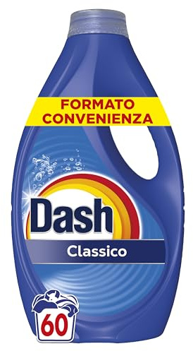 Dash Detersivo Liquido Lavatrice, 60 Lavaggi, Classico, Rimuove Le Macchie, Igienizza, Brillantezza Per I Capi