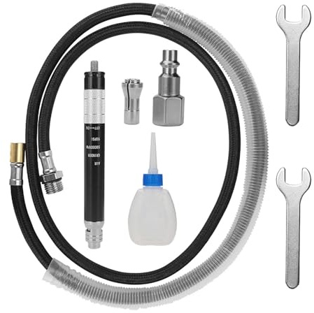Luft-Mikro-Stabschleifer, Bleistift, Mini-Polier- und Schleifgraviermaschine, Hochgeschwindigkeits-Schneiden, Holz, Schmuck, Schleifen, pneumatisches Werkzeug(Black)