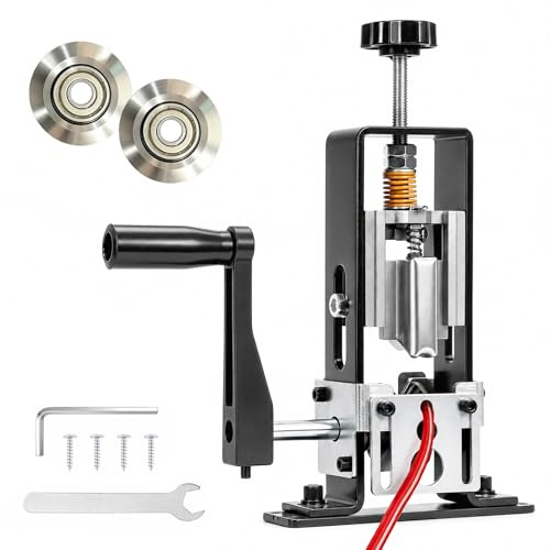 Máquina Pelar Cables Manual y Taladro, 1-25 mm, Acero Titanio | Cuchilla ajustable, Altura regulable, Para cobre y aluminio, Ideal reciclaje y taller, Manivela y adaptador taladro incluidos