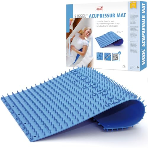 SISSEL® Acupressur Mat Standard | Akupressurmatte für Entspannung | Schmerzlinderung & Stressabbau | Schwedisches Design | Umweltfreundlich | 40 x 60 cm | Farbe Blau