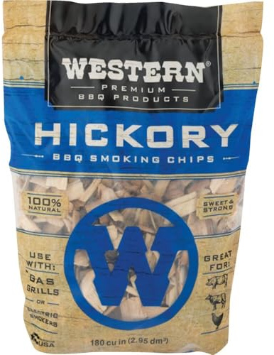 Western Premium BBQ-produkter Hickory BBQ Smoking Chips, 180 cu in