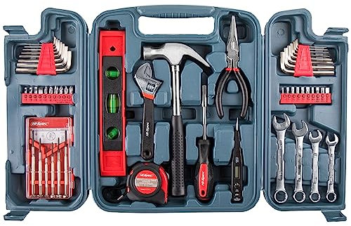 Hi-Spec 53pc Mechanics Hand Tool Kit Set – Basic DIY Toolbox for Home, Office & Garage, Essential Tools for Quick Repairs, Maintenance & General DIY Tasks