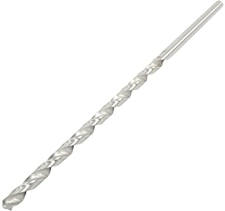 sourcing map Broc* de taladro helicoidal de extensión HSS de 300 mm de longitud y 8 mm de diámetro