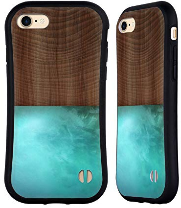 Head Case Designs sous Licence Officielle Alyn Spiller Blocage Bois Et Résine Coque Hybride Compatible avec Apple iPhone 7/8 / SE 2020 & 2022