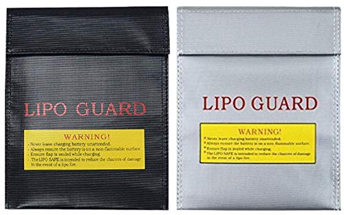 2 Stück Hülle Beutel Behälter Dokumententasche Feuerfest Wasserdicht Lipo Safe Bag Feuerfeste Geldkassette Beständig Geld Tresor Tasche für Bargeld/ Pass/ Schmuck und Andere Wertsachen, 18 * 23CM