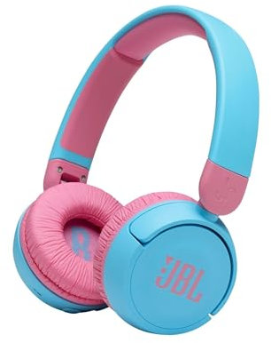 JBL Jr310BT Casque supra-auriculaire sans fil pour enfants – Casque Bluetooth avec microphone, son sûr sous 85 dB de volume, batterie 30 h, pliable, confortable, doux, couleurs froides (bleu)