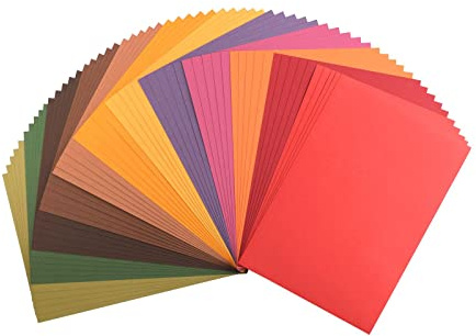 Vaessen Creative Florence 2927-303 - Papel de cartulina suave, mezcla de colores otoñales, 216 gramos, tamaño A4, 60 hojas, para álbumes de recortes, tarjetas, troquelado y otras manualidades de