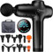 Pistolet de Massage Musculaire,Cotsoco Massage Gun à Percussion des tissus profonds pour les Athlètes,Masseur de Sport électrique Portable Super Silencieux avec 12 têtes de Massage (Noir)