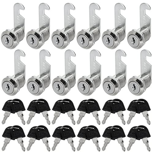 VIDETOL 10 Pack Security Cam Lock, 30mm Cabinet Locks with 20 Keys, Each Key is Different, Security Locker Locks for Cupboard, Drawer, Wardrobe, Letter Box and Toolbox