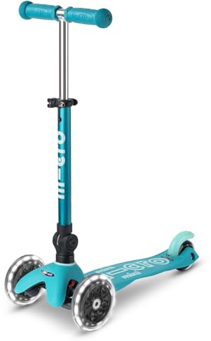 micro™ | Mini micro Deluxe Foldable LED | Klappbar | Das ORIGINAL | Kinderroller ab 2 Jahren | Inklusive LED Rollen | Jungs & Mädchen 2-5 Jahre