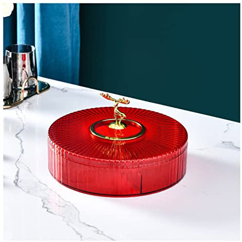 Piatto Di Frutta Caramella trasparente e contenitore del dado contenitore di lusso Snack Snack Tray con piatti di frutta secca del coperchio Antipasti del partito Piatto Di Frutta In Legno ( Size : 1