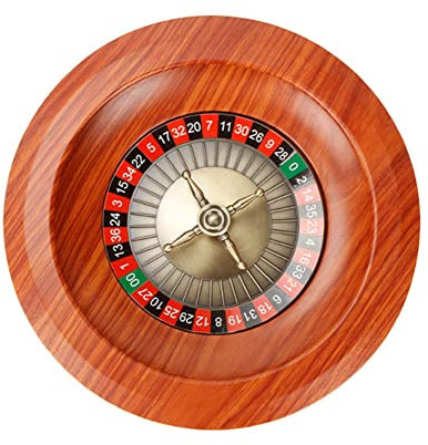 MAYJAI Hölzernes Roulette-Rad, 12-Zoll-Deluxe-Roulette-Räder aus Holz, Hochglänzende Roulette-Rad-Plattenspieler-Tischspiele für Roulette-Tische