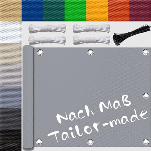 Ufamiluk sonnensegel wasserdicht 3.5x3.5m Balkon terrasse Windschutz groß klein mini Segeltuch balkonverkleidung für die überdachung Balkon terrasse Schwimmbad Grau