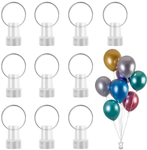 10 Pezzi Pesi Per Palloncini Elio, Magneti In Plastica Riutilizzabili, Coni Per Decorazione Di Matrimonio E Festa