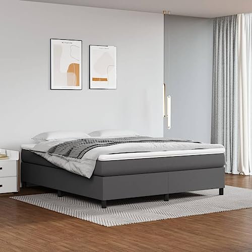 prissent Boxspringbett Samt 180x200 cm Boxspringbett Ohne Matratze Mit Lattenrost Bettgestell Bed Frames Betten Boxspring Hohes Bett GäStebett Bett Mit Bettkasten Grau