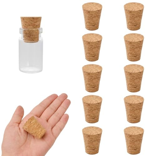 INCREWAY Set mit 16 konischen Korken aus Kork für Glas-Weinflaschen, 29 x 20 x 35 mm