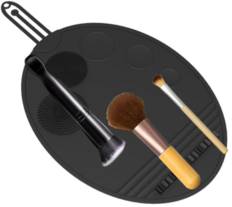 Supporto per pennelli da trucco in silicone, tappetino professionale per | la pulizia dei pennelli da trucco, tappetino per la pulizia dei pennelli da trucco, tappetino per la pulizia dei pennelli da